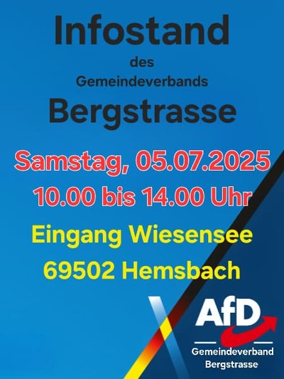 Event-Flyer Infostand des GV Bergstraße