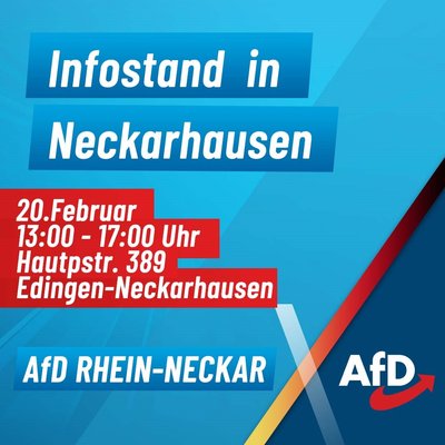 Event-Flyer Infostand in Neckarhausen