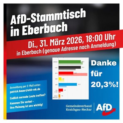 Event-Flyer Stammtisch in Eberbach