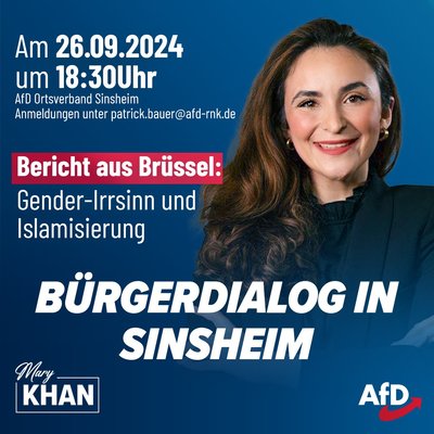 Event-Flyer Bürgerdialog in Sinsheim